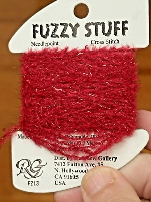 Rainbow Gallery FUZZY STUFF needlepoint cross stitch thread FZ13 Red - Image 1 of 4