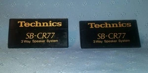 (2) Technics SB-CR77 Logos Emblems Badges Replacement For Speaker Cabinet - Picture 1 of 2
