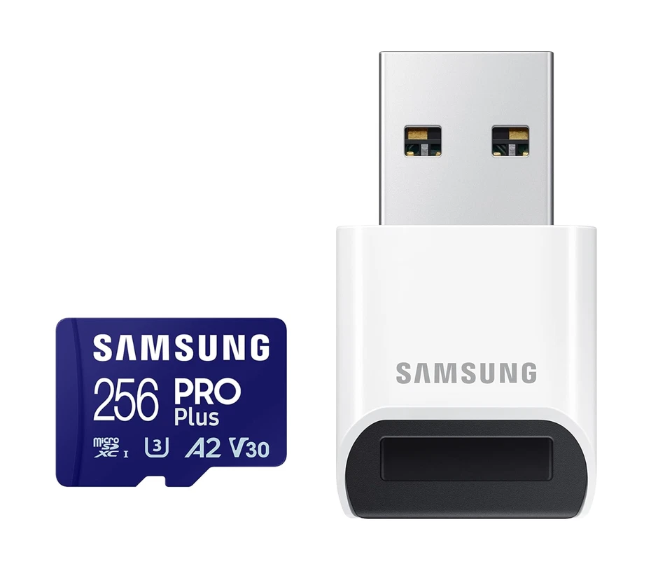 SAMSUNG PRO Plus microSD Card + USB Card Reader, MB-MD256SB/WW - Bild 1 von 4