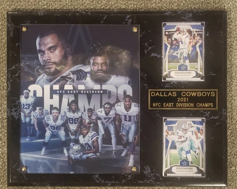 Dallas Cowboys 2021 NFC East Division Champions 12" x 15" Plaque Cover