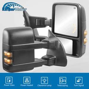 Espejos retrovisores eléctricos térmicos para Ford F250 F350 F550 1999-07 con señal LED DIESTRO Y DERECHO - Imagen 1 de 8