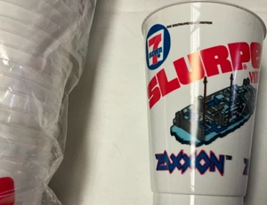 New Zaxxon slurpee cups from 7-11, whole sleeve of 30 plastic cups, rare find - Picture 1 of 12
