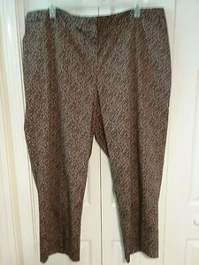 J.H. Collectibles Stretch Dressy Pants Size 24W Brown/Tan/Black (T001K) - Picture 1 of 8