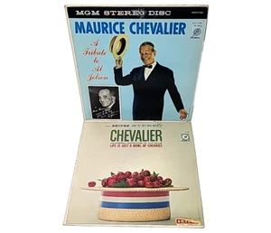 Maurice Chevalier Vinyl Lot of 2 w/OG Inner Sleeves VERY GOOD - Picture 1 of 7