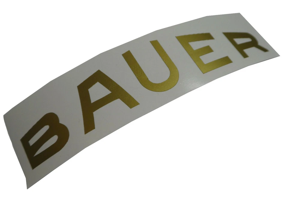 Bauer Fahrrad Schriftzug Aufkleber Sticker Abziehbild Oldtimer Gold - Bild 1 von 1