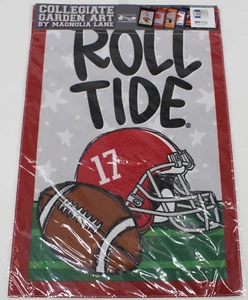 Alabama Crimson Tide Garten Flagge Football University 18" x 12" Helmrolle SEC - Bild 1 von 4