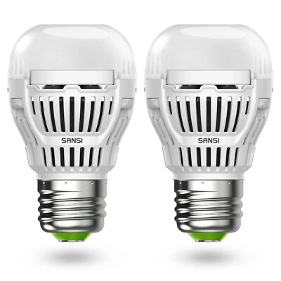 2 pcs A15 LED Light Bulb Dusk-to-Dawn Auto On/Off 8W=80W 5000K Night Lights E26 - Image 1 of 4