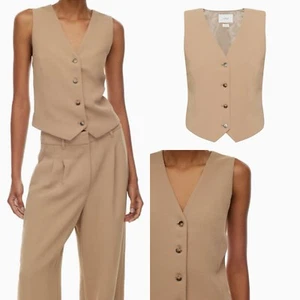 Aritzia Wilfred Weste Größe 10 M Camel Pesci COS Minimalist Capsule - Bild 1 von 9