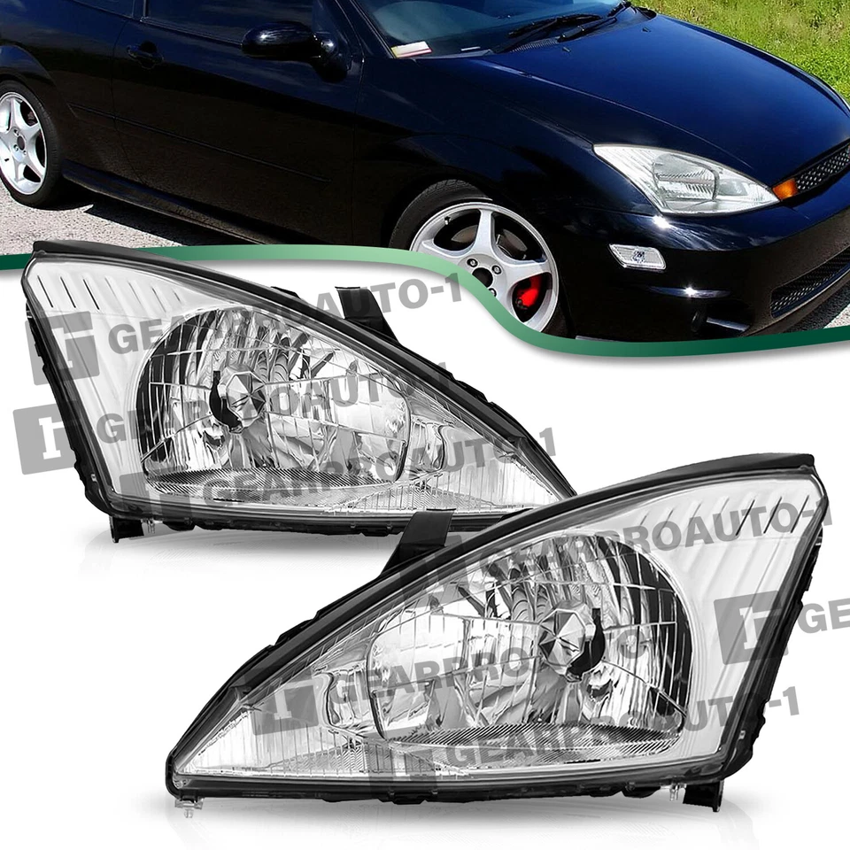 Conjunto de faróis laterais esquerda+direita Ford Focus 2000-2004 00-04 - Imagem 1 de 4