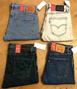 Levis 65504 Mens Skinny Straight Fit Stretch Original Denim Jeans - Picture 1 of 9