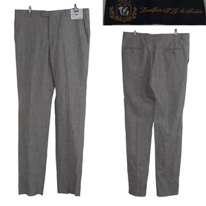 NEW Joseph Abboud Heritage Lanificio Gray Wool Linen Unhemmed Dress Pant Size 36 - Picture 1 of 10