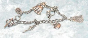 Silberfarbenes Metallarmband für die Person, die Katzen liebt - Bild 1 von 5