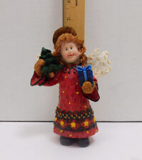 VTG Cranbury Crafts And Folk Art Doll Angel Figurine Hand Painted Little Girl
