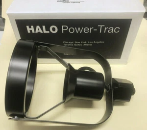HALO POWER-TRAC L1739MBX Gimbal Ring Track Lighting Fixture Black - Picture 1 of 5