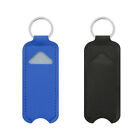 Simple Lipstick Storage Bag PU Leather Keychain Lip Balm Cover Keyrings Bag