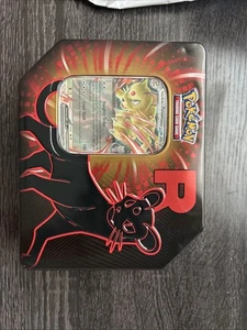 Pokemon TCG Team Rocket Tin EMPTY With PROMO CARD all 3 options - Picture 1 of 3