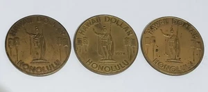 Lot of 3 Vintage Honolulu Hawaii Aloha State Chamber of Commerce Tokens - Picture 1 of 2