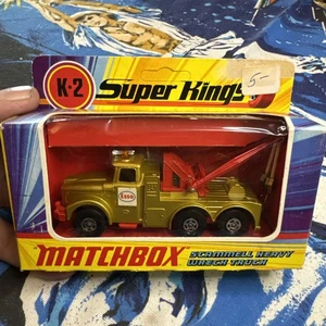 MIB Matchbox Lesney K-2 SUPER KINGS ESSO GOLD HEAVY WRECKER /1971/BOXED - Picture 1 of 19