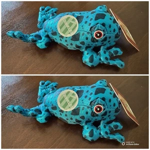 Lot of 2 Blue Frog Dog / Pet Chew Toy. Crinkly Noise with Squeaker. Brand New! - Picture 1 of 8