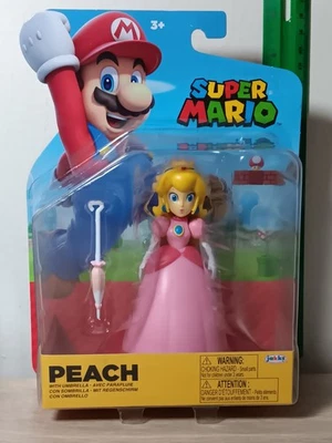 *免费送货* 4 英寸桃子公主 + UMBRELLA 超级马里奥任天堂 JAKKS 世界 — 第 1/2 张图片