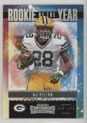 2020 Panini Contenders Rookie of the Year Silver /149 AJ Dillon #RY-AJD RC - Image 1 of 2