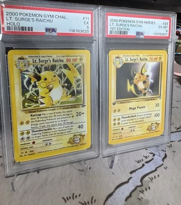 Lt. Surge's Raichu Consecutive Number PSA Graded - Image 1 of 2