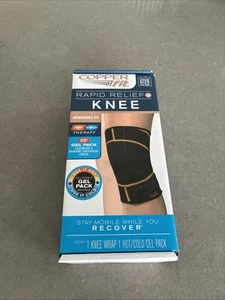Copper Fit Rapid Relief KNEE Wrap w/ Hot/Cold Gel Pack | Sealed W/ Fast Shipping - Picture 1 of 6