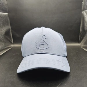 Swannies Hat Cap L/XL Fitted Stretch Blue Performance Golf Breathable - Picture 1 of 5