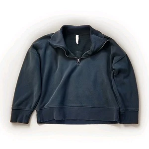 Athleta 1/4 Quarter Zip Sweatshirt Women’s Size Petite Medium MP Green - Picture 1 of 6
