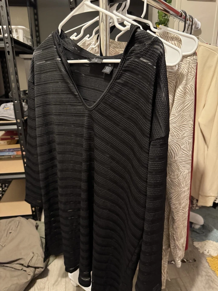 Traje de baño Apt9 negro cubierta con capucha. Jersey. Transparente para mujer talla XXL Foto 1 de 4