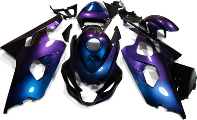 Carenado CV Chameleon púrpura azul apto para Suzuki GSXR 600 750 2004-2005 + cubierta del tanque Foto 1 de 4