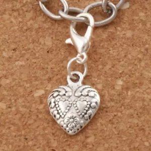 Charm Clip-on  Weaved Rim Heart Bracelet Necklace Zipper Keychain Stitch Markers - Picture 1 of 5