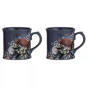 2x Ashdene New Bone China 440ml/13cm Radiance Midnight Mug Coffee/Tea Drink Cup - Picture 1 of 5