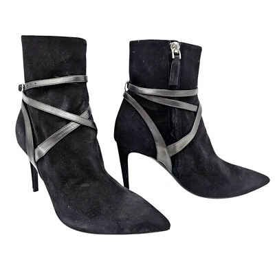 RALPH LAUREN ETIQUETA PÚRPURA - Zapatos de salón de cuero de becerro de gamuza infantil vintage 'Artine', EE. UU. 7 Foto 1 de 4