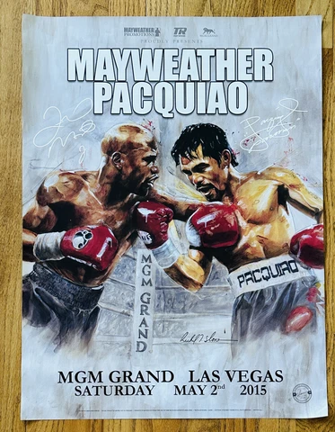 MANNY PACQUIAO va FLOYD MAYWEATHER MAY 2 2015 OFFICIAL 18x24 EVENT POSTER MGM Cover