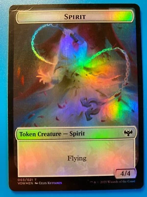 MTG 1x FOIL Spirit / Insect Token Innistrad: Crimson Vow Magic Gathering x1 NM - Image 1 of 2