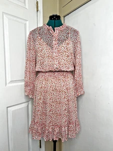 $ 129,50 Tommy Hilfiger Blumenmuster Bluse Kleid für Damen groß neu mit Etikett langarm - Bild 1 von 7