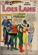 SUPERMAN'S GIRL FRIEND LOIS LANE #29 1961 1ST X-OVER Batman GREEN ARROW Aquaman