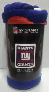 New York Giants Plush 60" by 70" Pegasus Micro Raschel Throw Blanket - NFL - Picture 1 of 1