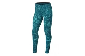 Nike Girl's Printed Tights Teal Sz X-Large 860068-467 - Picture 1 of 2