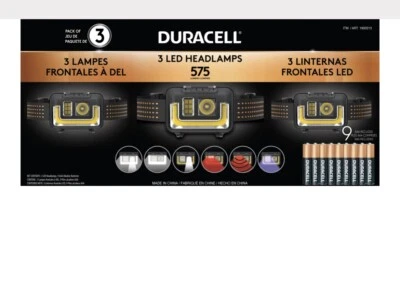 Duracell 575 lúmenes 3 PACK faros 6 modos de iluminación con haz UV Foto 1 de 4