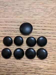 Vintage Smooth Round Pattern 30s Buttons Black 