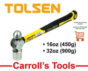 TOLSEN Ball Peen Pein Hammer 16oz & 32oz (450g & 900g) - Picture 1 of 3