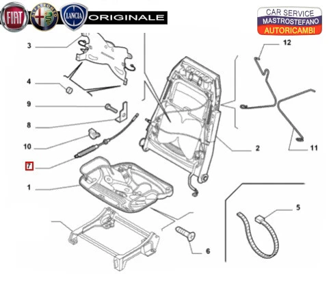 CAVO SEDILE DX FIAT 46778945 ALFA ROMEO 147 LANCIA Y