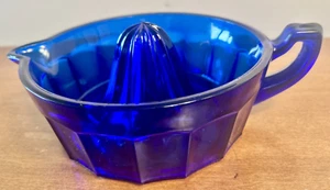 Cobalt Blue Glass Manual Reamer Juicer EUC - Picture 1 of 6