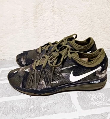 耐克-绿色迷彩,Dual Fusion HIT 跑步运动鞋/运动鞋女式 6.5 码 — 第 1/4 张图片