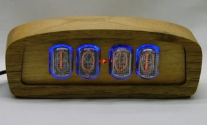 Wooden nixie clock - in12 tube, blue backlight - Picture 1 of 6
