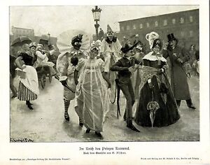 Künstler G. Fischer Im Reich des Prinzen Karneval Historischer Kunstdruck 1905