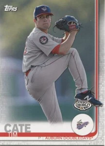 2019 Topps Pro DeBut TIM CATE Base Single - AUBURN DOUBLEDAYS - #109 - Picture 1 of 1