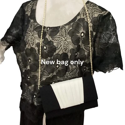 Jacques Vert Cream? Ivory & Black Bnwt Bag Away - Image 1 of 4